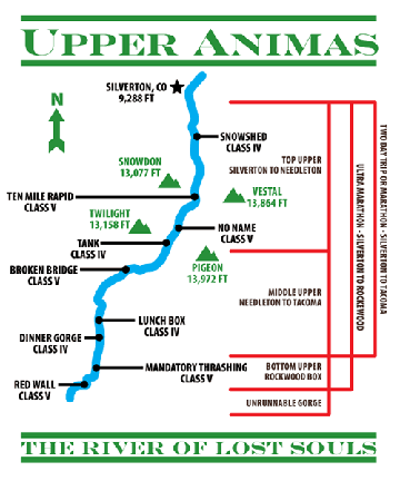 Upper Animas River Map